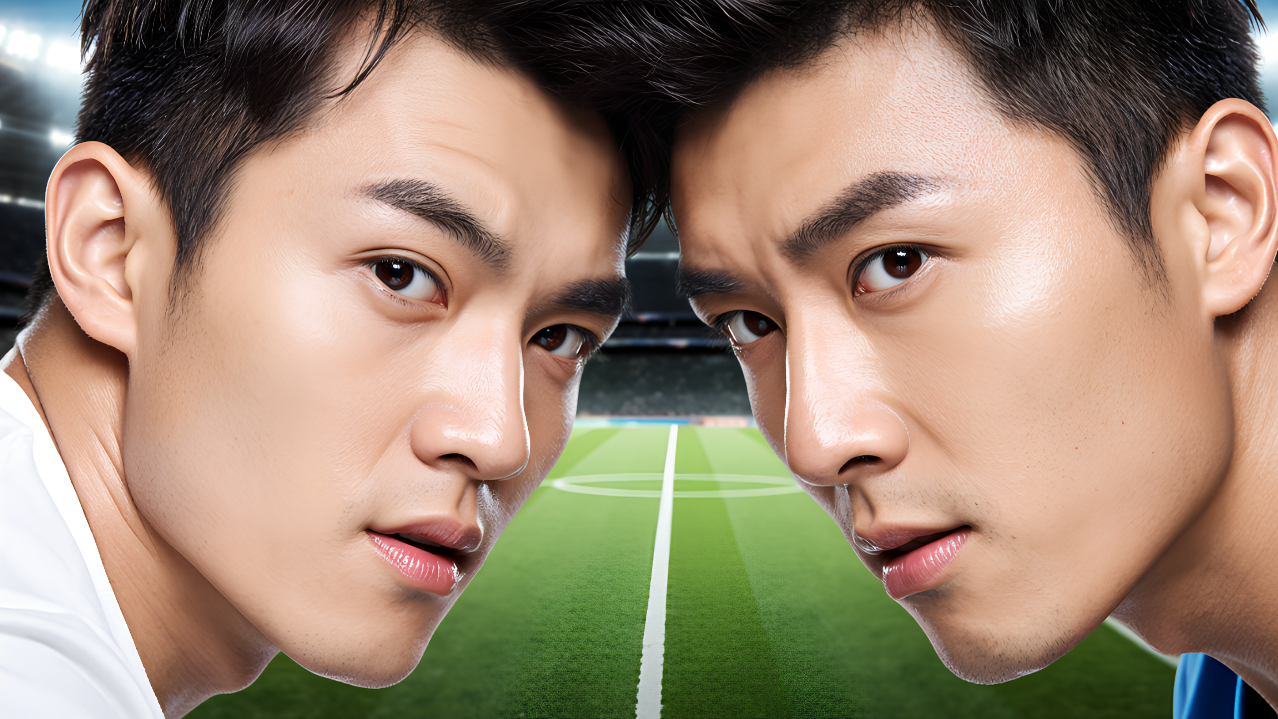 足球赛场上爆发出无穷的激情和能量